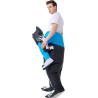 IHGYT Disfraz inflable de esqueleto que me lleva en el hombro