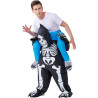 IHGYT Disfraz inflable de esqueleto que me lleva en el hombro