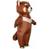 Halloween Inflatable Raccoon Costume, Brown Blow Up Suit for Adults