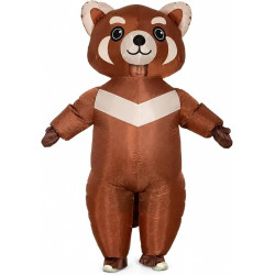 Halloween Inflatable Raccoon Costume, Brown Blow Up Suit for Adults