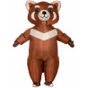 Halloween Inflatable Raccoon Costume, Brown Blow Up Suit for Adults