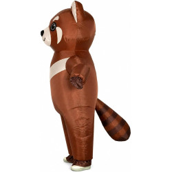 Halloween Inflatable Raccoon Costume, Brown Blow Up Suit for Adults