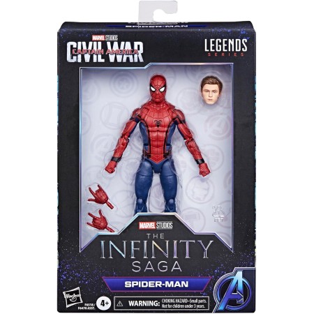 Marvel Hasbro Legends Series Spider-Man, Captain America: Civil War Figuras de acción coleccionables de 6 pulgadas, figuras de