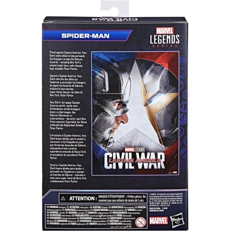 Marvel Hasbro Legends Series Spider-Man, Captain America: Civil War Figuras de acción coleccionables de 6 pulgadas, figuras de