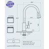 LLAVE DE FREGADERO Acero Inoxidable Cocina - FORIOUS