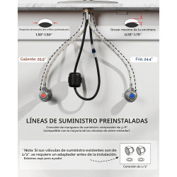 LLAVE DE FREGADERO Acero Inoxidable Cocina - FORIOUS