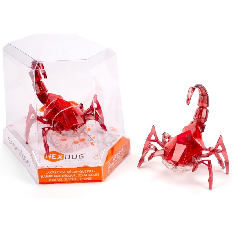 HEXBUG Escorpión robótico, mecánico autónomo escorpión juguetes para niños, figura robótica ajustable, juguetes STEM para niños