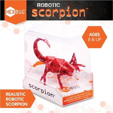 HEXBUG Escorpión robótico, mecánico autónomo escorpión juguetes para niños, figura robótica ajustable, juguetes STEM para niños