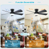 VENTILADOR DE TECHO MODERNO CON LUZ - Depuley
