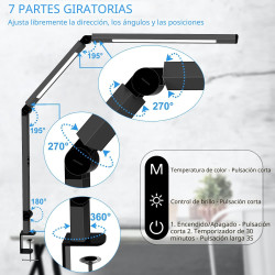 LÁMPARA DE ESCRITORIO LED CON ABRAZADERA - Micomlan