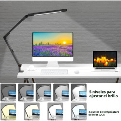 LÁMPARA DE ESCRITORIO LED CON ABRAZADERA - Micomlan