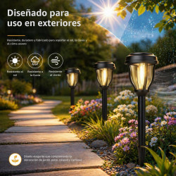 DERAYSION Paquete de 12 luces solares