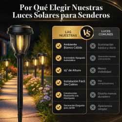 DERAYSION Paquete de 12 luces solares