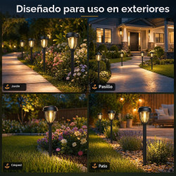 DERAYSION Paquete de 12 luces solares