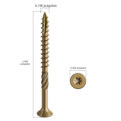 TORNILLOS DE CUBIERTA DE 10 X 3 PULGADAS - Wensilon