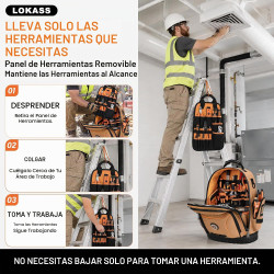 MOCHILA DE HERRAMIENTAS RESISTENTE - LOKASS
