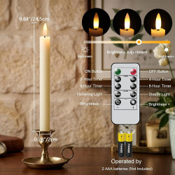 VELAS CÓNICAS DE COLOR MARFIL - GenSwin