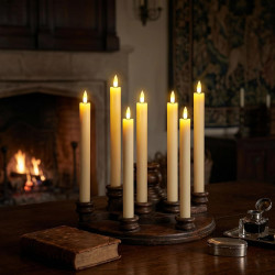 VELAS CÓNICAS DE COLOR MARFIL - GenSwin
