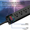 REGLETA PROTECTORA CONTRA SOBRETENSIONES - Yintar