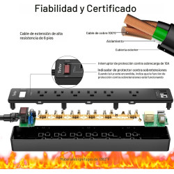 REGLETA PROTECTORA CONTRA SOBRETENSIONES - Yintar