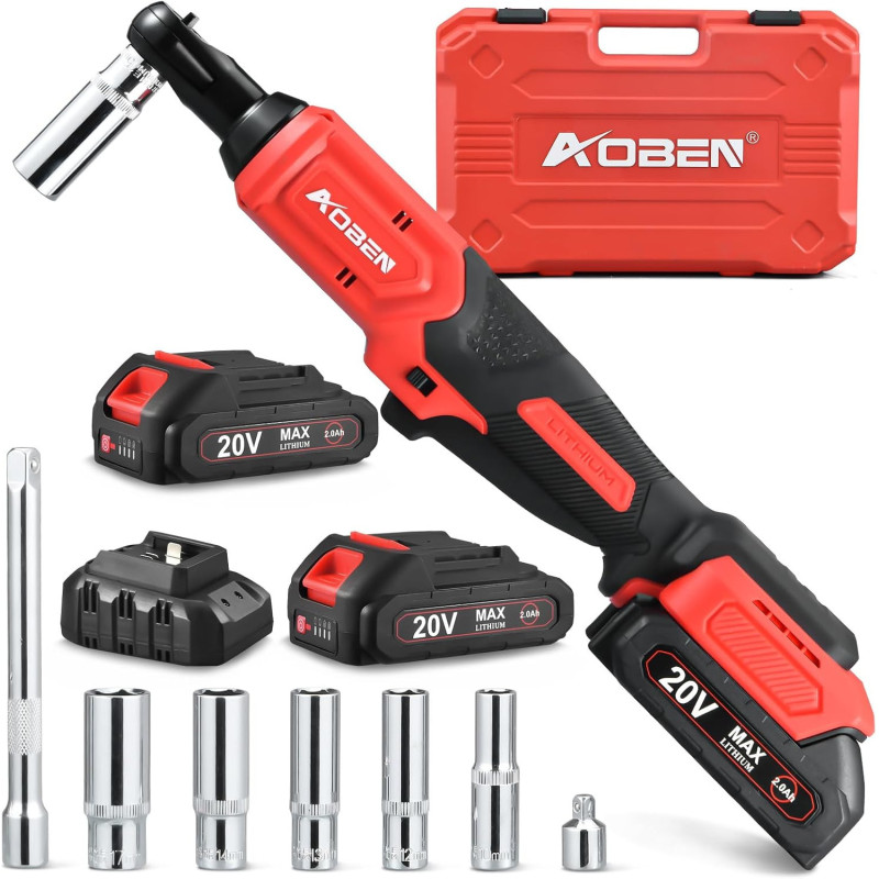 AOBEN 20V 3/8" Cordless Ratchet Wrench Kit