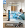 DREO Ventilador de torre para dormitorio, velocidad de 28 pies/s