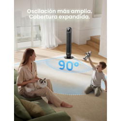 DREO Ventilador de torre para dormitorio, velocidad de 28 pies/s