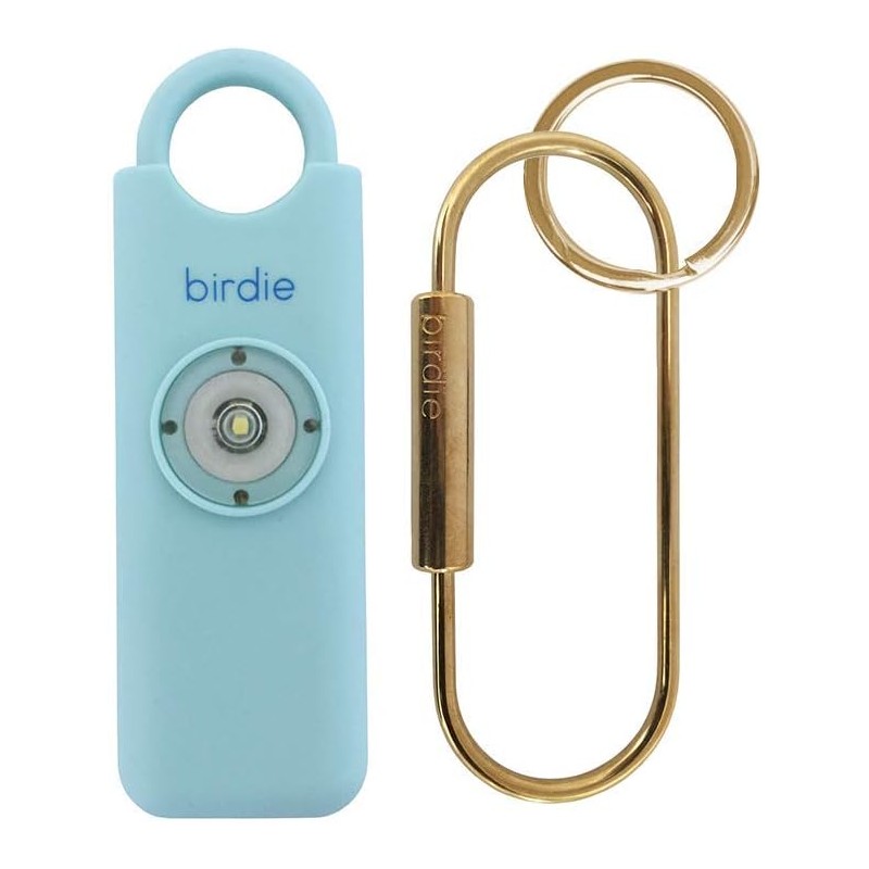 She's Birdie –La alarma de seguridad personal original para mujeres por mujeres, sirena de 130 dB, luz estroboscópica y llavero