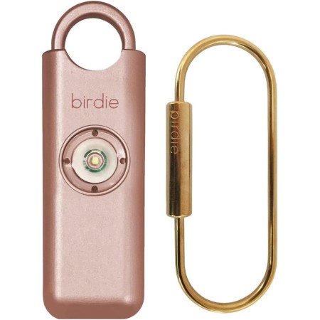 She's Birdie –La alarma de seguridad personal original para mujeres por mujeres, sirena de 130 dB, luz estroboscópica y llavero