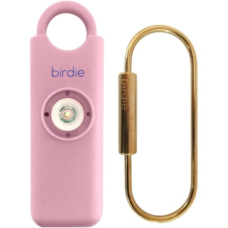 She's Birdie –La alarma de seguridad personal original para mujeres por mujeres, sirena de 130 dB, luz estroboscópica y llavero