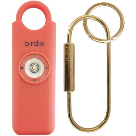 She's Birdie –La alarma de seguridad personal original para mujeres por mujeres, sirena de 130 dB, luz estroboscópica y llavero