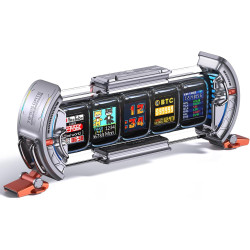 Divoom Times Gate - Reloj de alarma digital de configuración de juego Cyberpunk