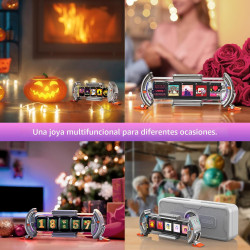 Divoom Times Gate - Reloj de alarma digital de configuración de juego Cyberpunk