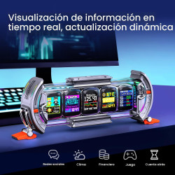 Divoom Times Gate - Reloj de alarma digital de configuración de juego Cyberpunk