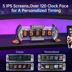 Divoom Times Gate - Reloj de alarma digital de configuración de juego Cyberpunk