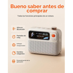 MÁQUINA DE RUIDO BLANCO CON ALTAVOZ - Divoom Flowtoo