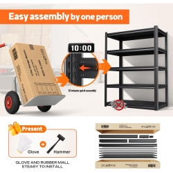 Estantes de almacenamiento de metal de 35.4" W*71.2H, estantería ajustable