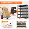 Estantes de almacenamiento de metal de 35.4" W*71.2H, estantería ajustable