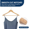 Amber Home Paquete de 30 perchas de madera natural