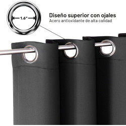 CORTINAS OPACAS CON OJALES - ChrisDowa