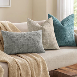 JUEGO DE 2 FUNDAS DE ALMOHADA FELPILLA - decorUhome