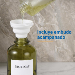 DISPENSADOR JABÓN DE VIDRIO CON BOMBA - Cabo Deseado