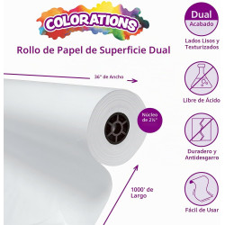 ROLLO DE PAPEL DE DOBLE SUPERFICIE - Colorations