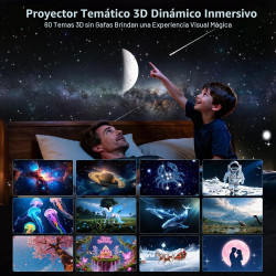 Rossetta Proyector 3D con 60 escenas, proyector de estrellas de galaxia