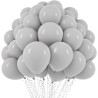 110 GLOBOS GRISES DE LÁTEX - Voircoloria