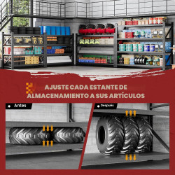 Estantes de metal para garaje