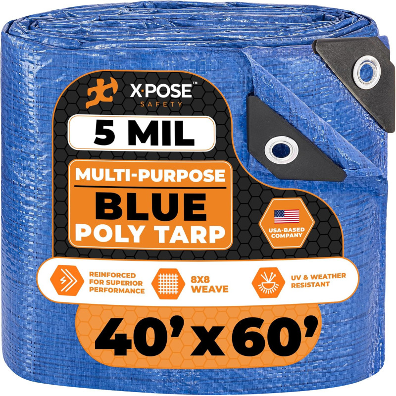 Xpose Safety - Lona de polietileno ligera azul
