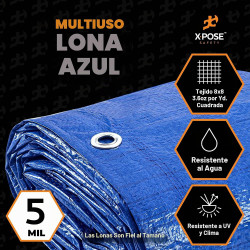 Xpose Safety - Lona de polietileno ligera azul