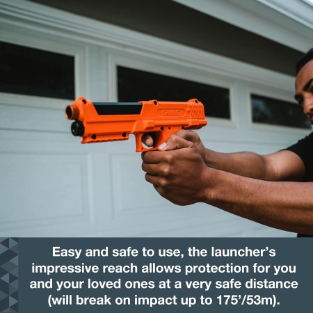 SABRE Paquete de lanzadores de autodefensa en aerosol de pimienta, kit de defensa de seguridad para el hogar, pistola de