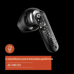 JBL Tune Flex - Auriculares inalámbricos verdaderos con cancelación de ruido (negro), pequeño